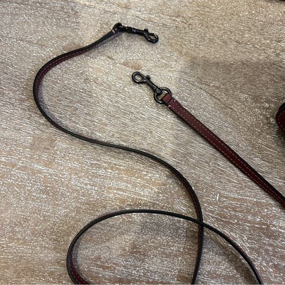 Coach Dinky Glovetanned Leather Crossbody Bag Burgundy Red - Picture 10 of 14